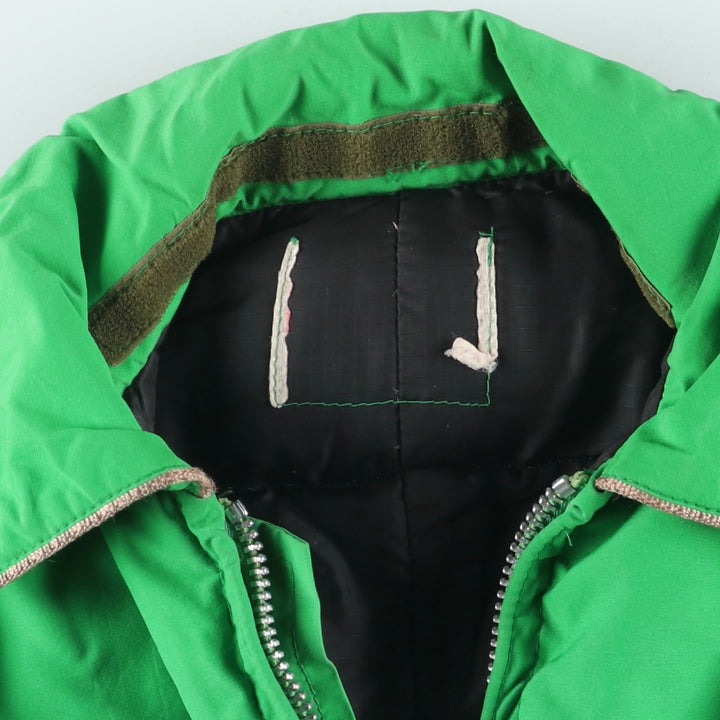 Vintage padded puffer jacket, size S, women's polyester green type Vintage Second Hand