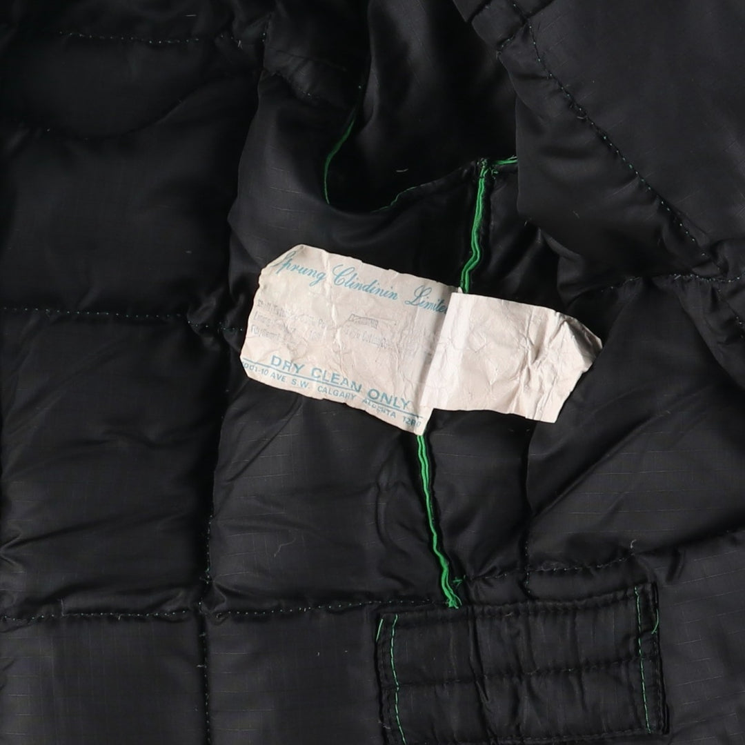 Vintage padded puffer jacket, size S, women's polyester green type Vintage Second Hand