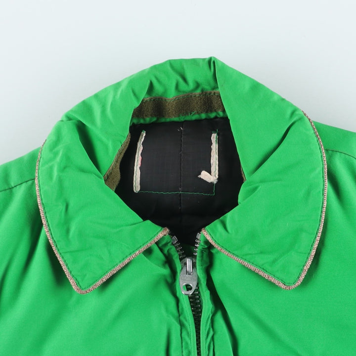 Vintage padded puffer jacket, size S, women's polyester green type Vintage Second Hand