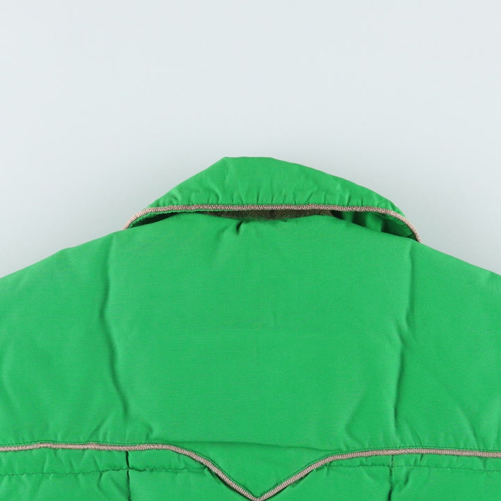 Vintage padded puffer jacket, size S, women's polyester green type Vintage Second Hand