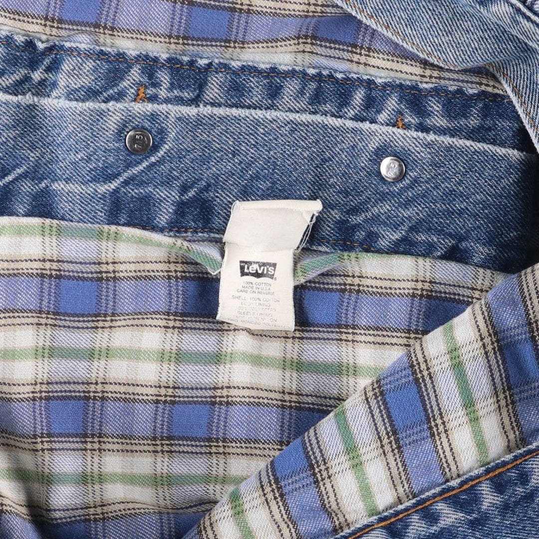 90'S Levi's denim jacket, denim jacket, made in the USA, men's size M, vintage cotton blue type Vintage Second Hand