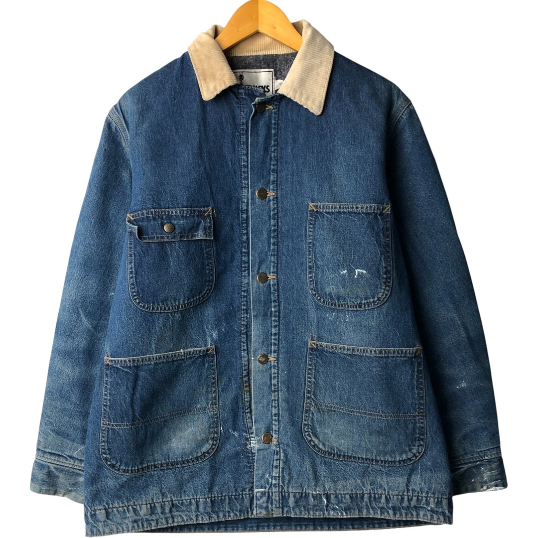 Vintage 80s-90'S Roebucks denim coverall, made in the USA, size L, men's cotton blue type Vintage Second Hand