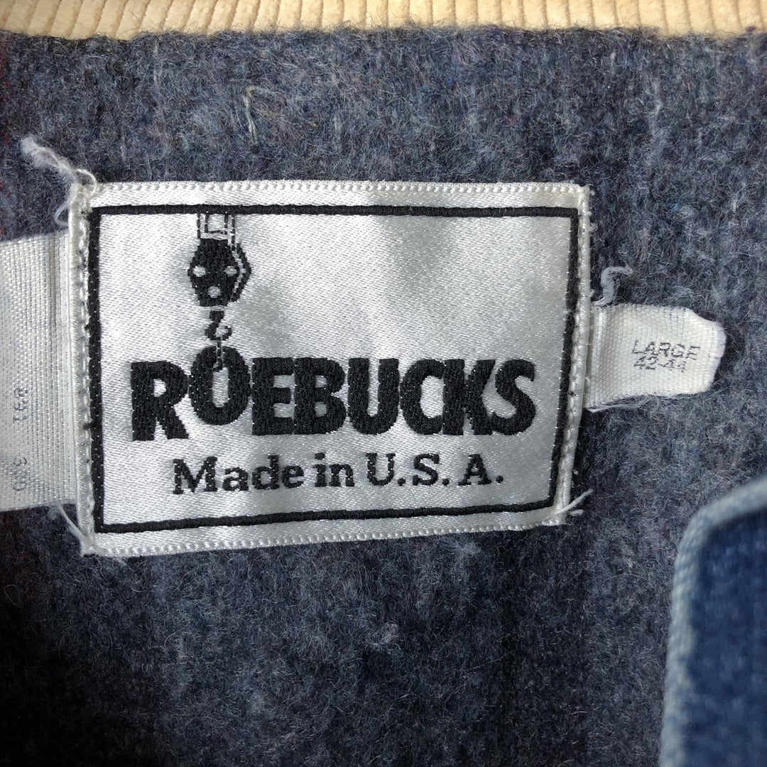 Vintage 80s-90'S Roebucks denim coverall, made in the USA, size L, men's cotton blue type Vintage Second Hand
