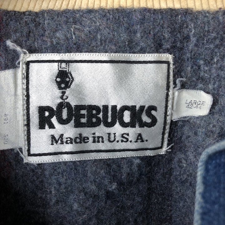 Vintage 80s-90'S Roebucks denim coverall, made in the USA, size L, men's cotton blue type Vintage Second Hand