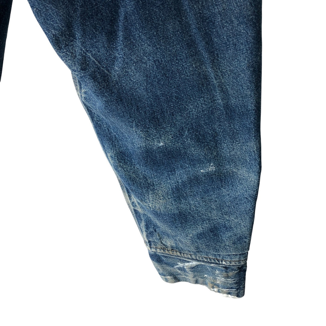 Vintage 80s-90'S Roebucks denim coverall, made in the USA, size L, men's cotton blue type Vintage Second Hand