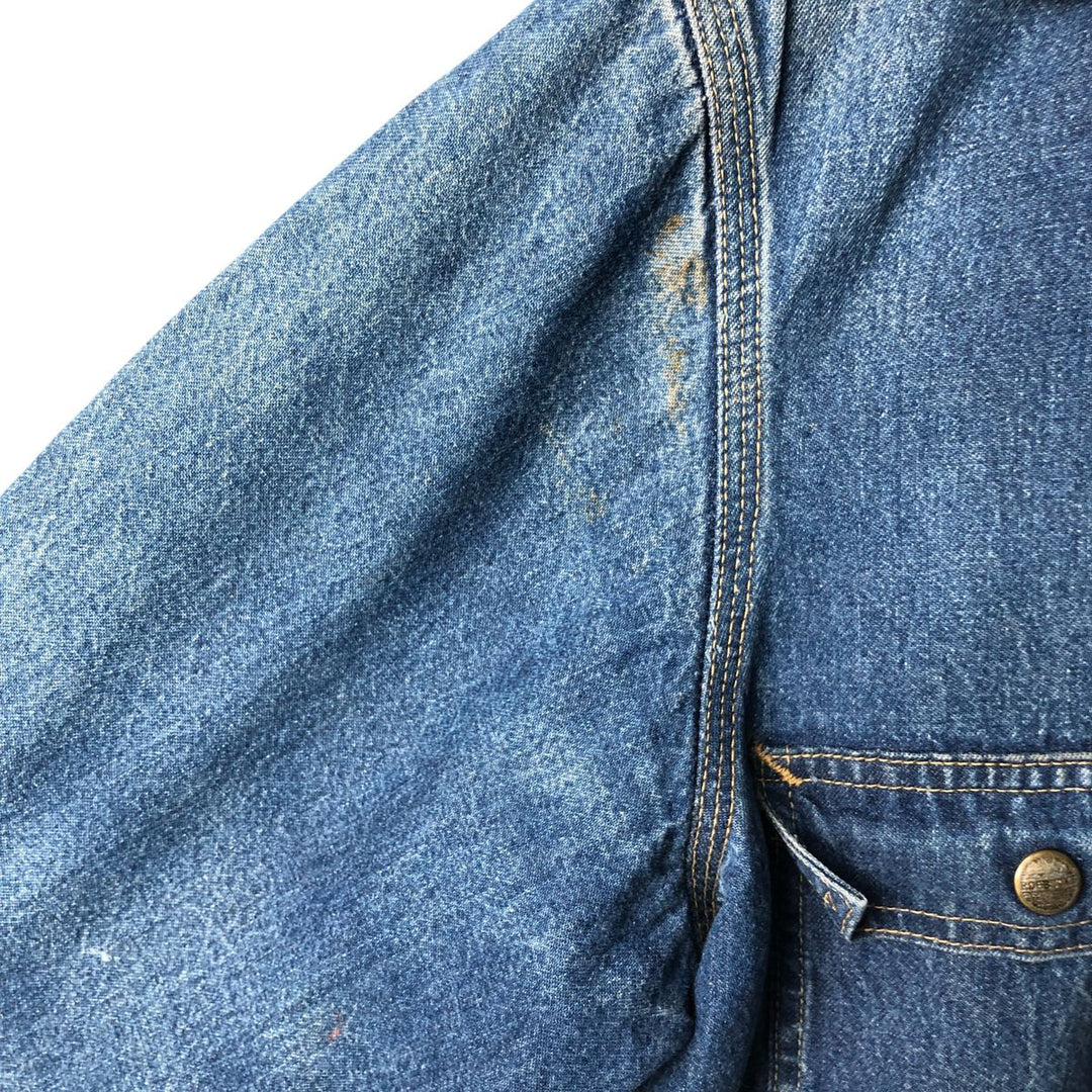 Vintage 80s-90'S Roebucks denim coverall, made in the USA, size L, men's cotton blue type Vintage Second Hand