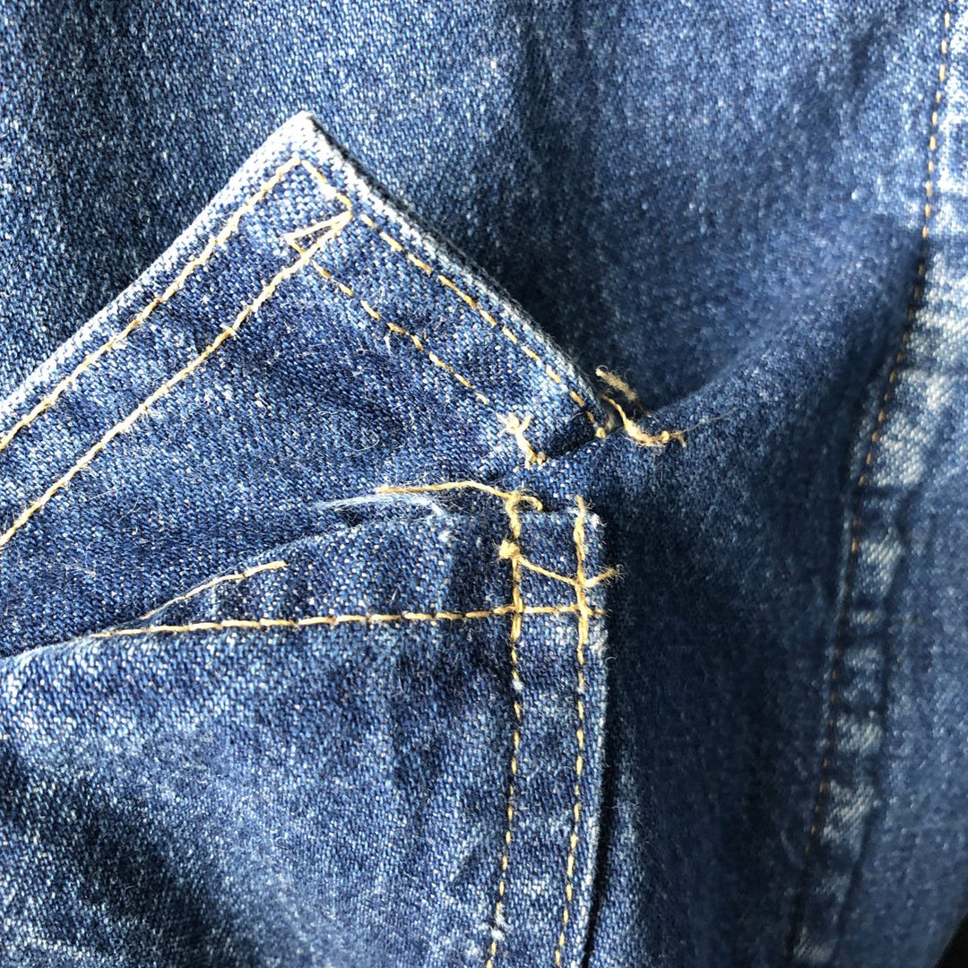 Vintage 80s-90'S Roebucks denim coverall, made in the USA, size L, men's cotton blue type Vintage Second Hand