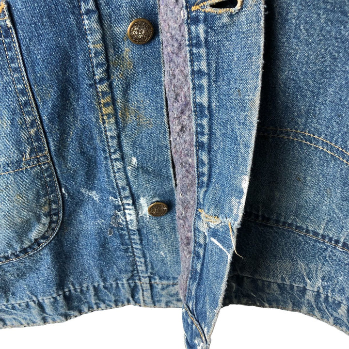 Vintage 80s-90'S Roebucks denim coverall, made in the USA, size L, men's cotton blue type Vintage Second Hand