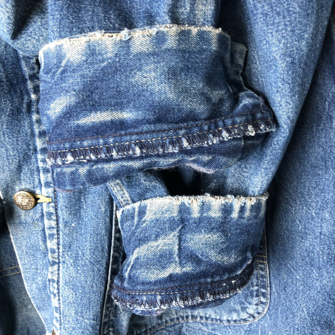 Vintage 80s-90'S Roebucks denim coverall, made in the USA, size L, men's cotton blue type Vintage Second Hand