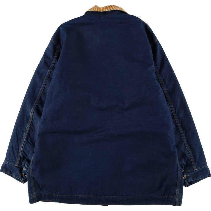 Vintage 90'S Roebucks Bat-Dye Denim Coverall, Men's XXL unclear navy blue type Vintage Second Hand