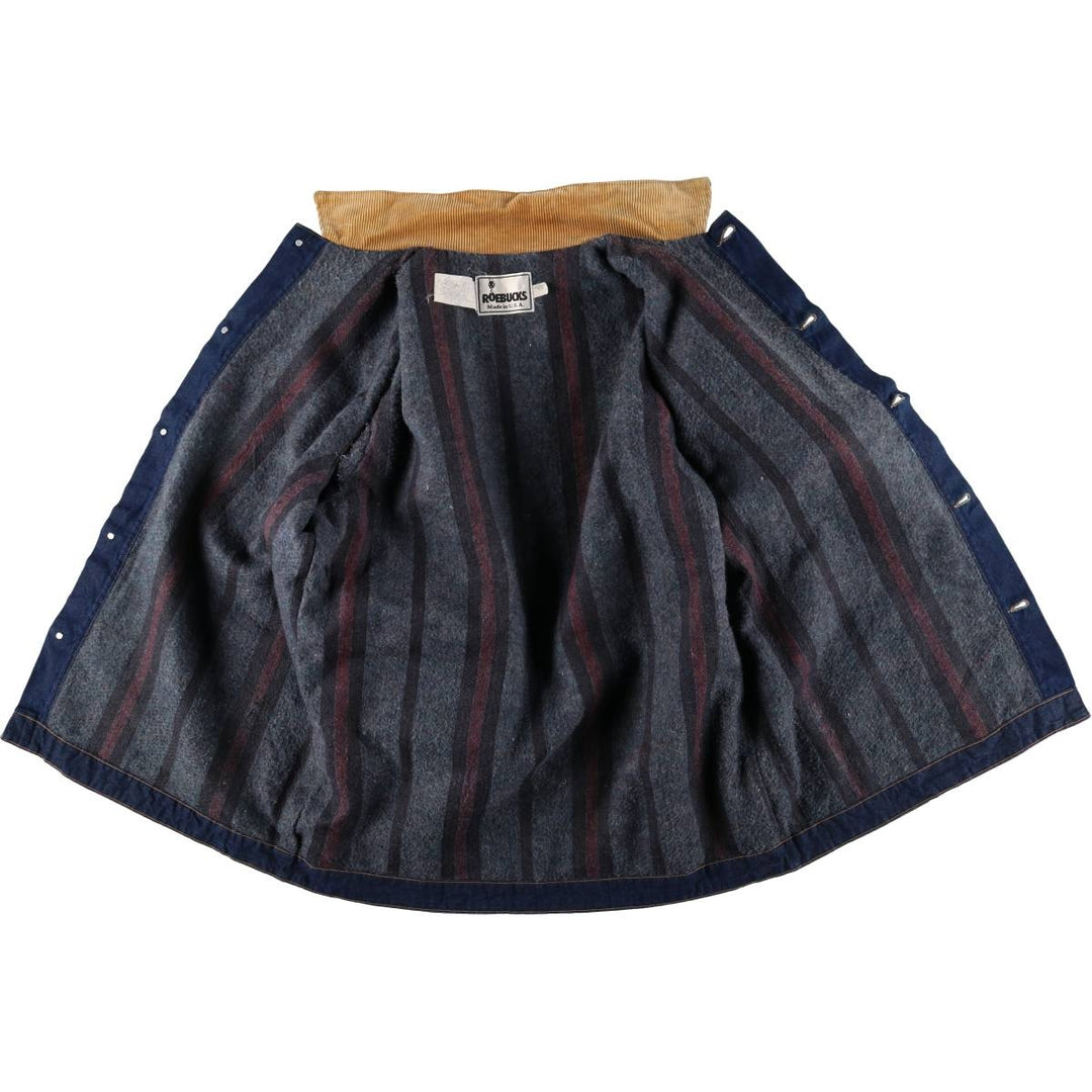 Vintage 90'S Roebucks Bat-Dye Denim Coverall, Men's XXL unclear navy blue type Vintage Second Hand