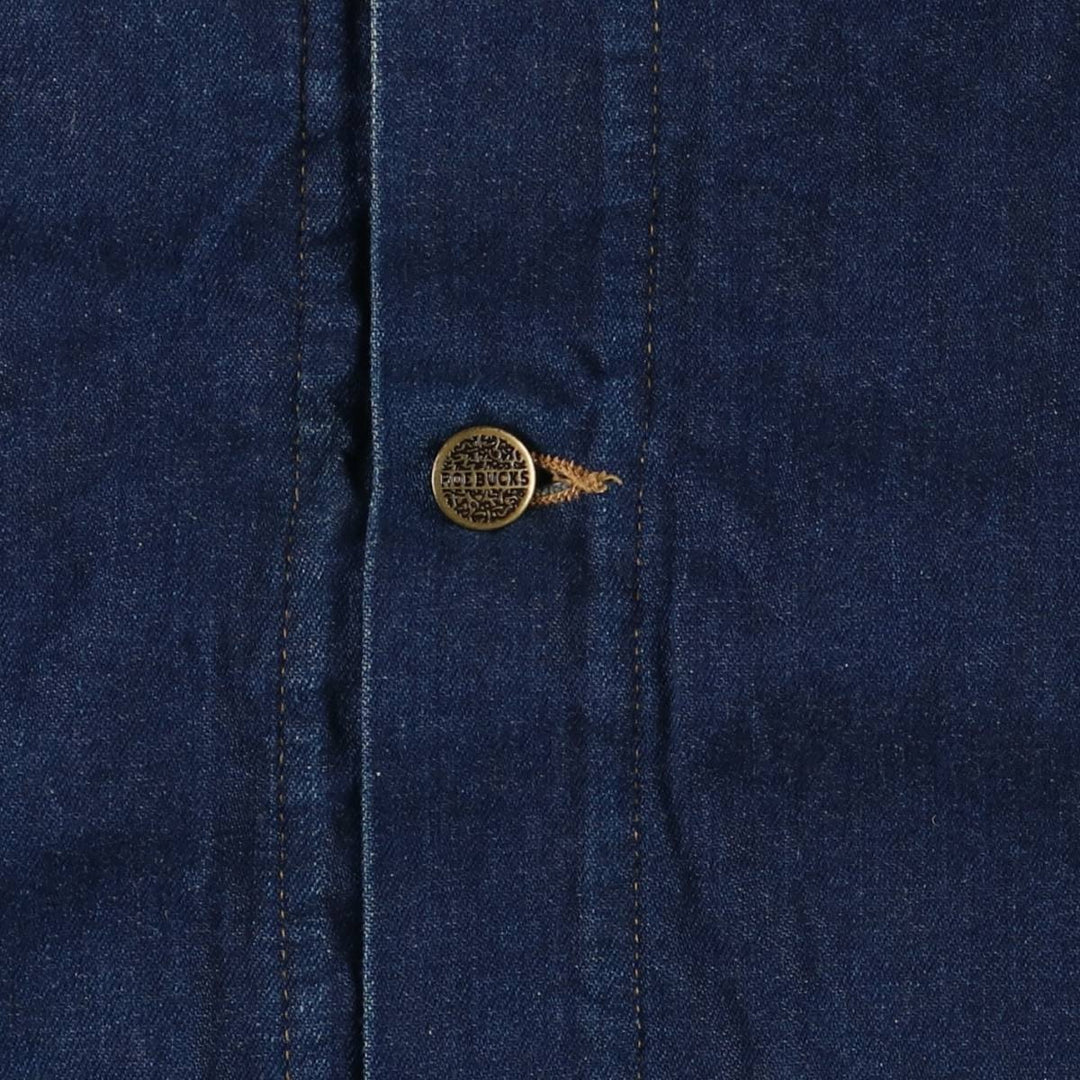 Vintage 90'S Roebucks Bat-Dye Denim Coverall, Men's XXL unclear navy blue type Vintage Second Hand