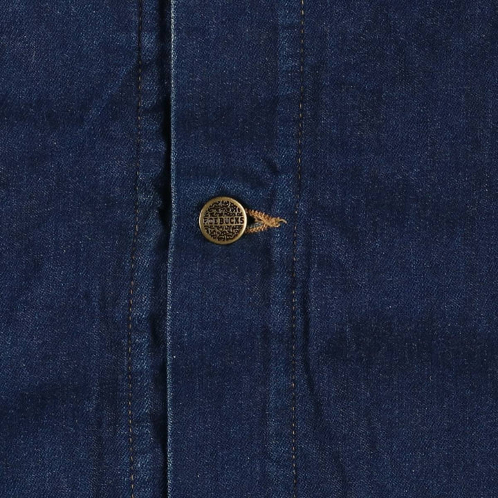 Vintage 90'S Roebucks Bat-Dye Denim Coverall, Men's XXL unclear navy blue type Vintage Second Hand