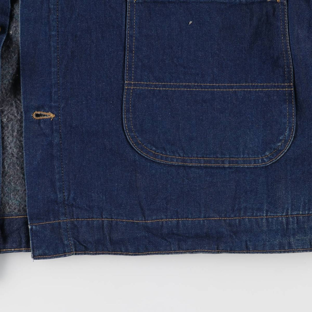 Vintage 90'S Roebucks Bat-Dye Denim Coverall, Men's XXL unclear navy blue type Vintage Second Hand