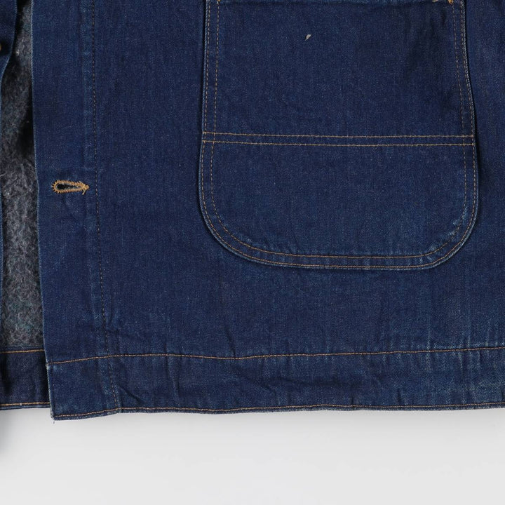 Vintage 90'S Roebucks Bat-Dye Denim Coverall, Men's XXL unclear navy blue type Vintage Second Hand