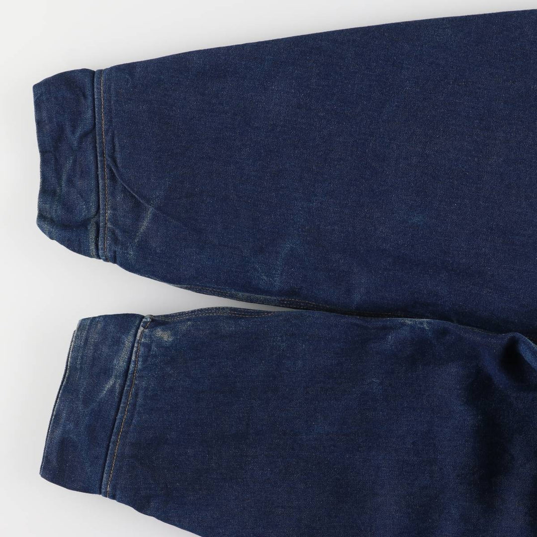 Vintage 90'S Roebucks Bat-Dye Denim Coverall, Men's XXL unclear navy blue type Vintage Second Hand