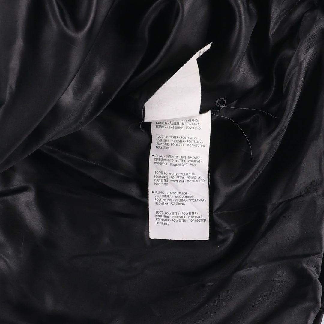 Geographical Norway Flag Pattern Fur-Lined Padded Anorak Parka Puffer Jacket Women's Size Medium polyester black type Vintage Second Hand