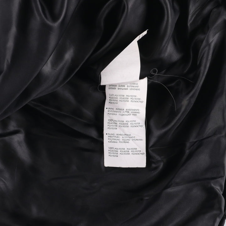 Geographical Norway Flag Pattern Fur-Lined Padded Anorak Parka Puffer Jacket Women's Size Medium polyester black type Vintage Second Hand