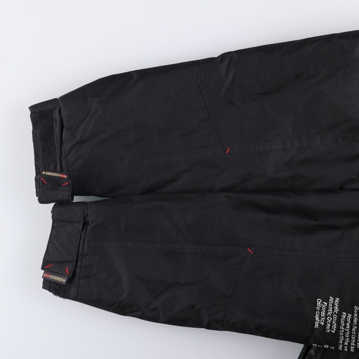 Geographical Norway Flag Pattern Fur-Lined Padded Anorak Parka Puffer Jacket Women's Size Medium polyester black type Vintage Second Hand