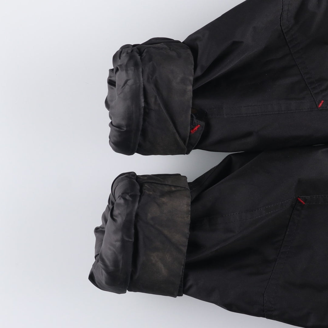 Geographical Norway Flag Pattern Fur-Lined Padded Anorak Parka Puffer Jacket Women's Size Medium polyester black type Vintage Second Hand