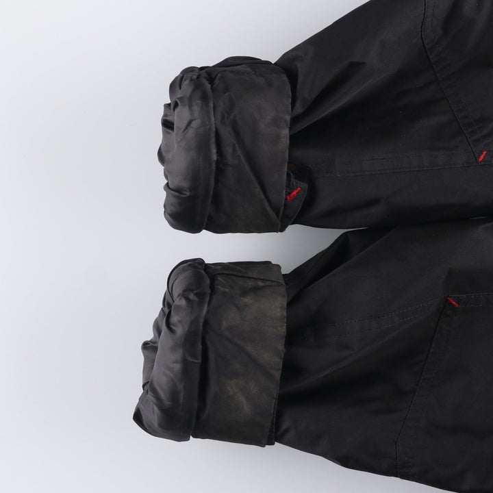 Geographical Norway Flag Pattern Fur-Lined Padded Anorak Parka Puffer Jacket Women's Size Medium polyester black type Vintage Second Hand