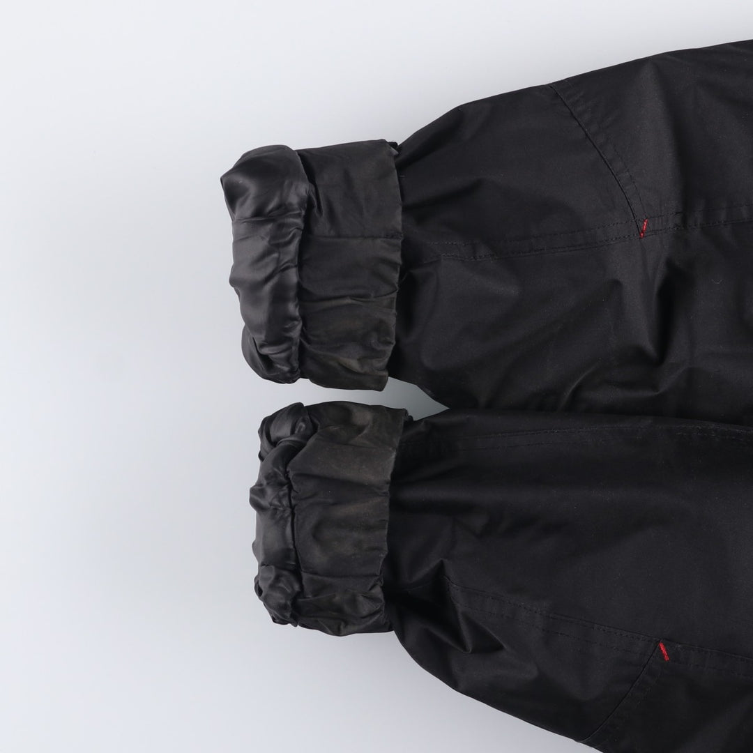 Geographical Norway Flag Pattern Fur-Lined Padded Anorak Parka Puffer Jacket Women's Size Medium polyester black type Vintage Second Hand