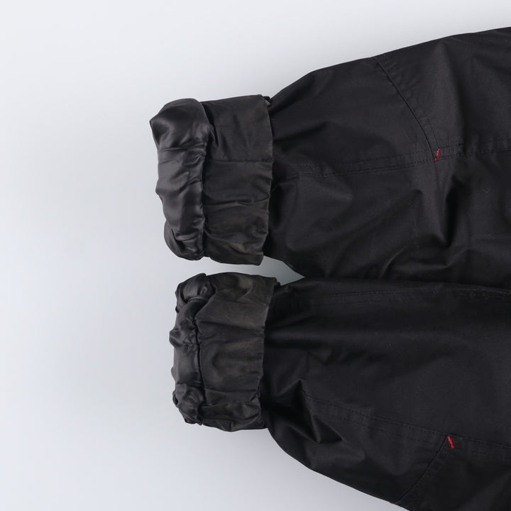 Geographical Norway Flag Pattern Fur-Lined Padded Anorak Parka Puffer Jacket Women's Size Medium polyester black type Vintage Second Hand