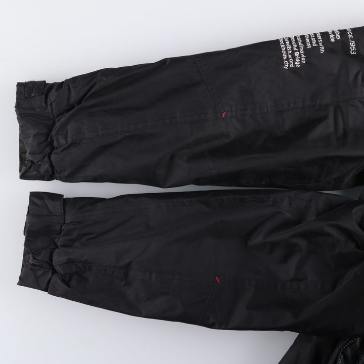 Geographical Norway Flag Pattern Fur-Lined Padded Anorak Parka Puffer Jacket Women's Size Medium polyester black type Vintage Second Hand