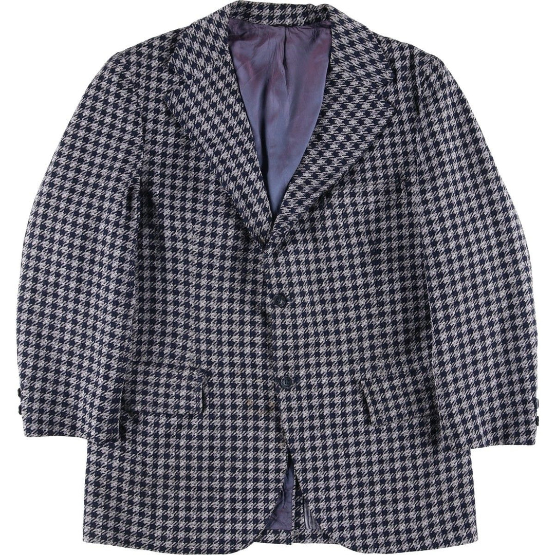 The Denver Houndstooth Pattern Tailored Jacket, Men's Size Small unclear gray type Vintage Second Hand