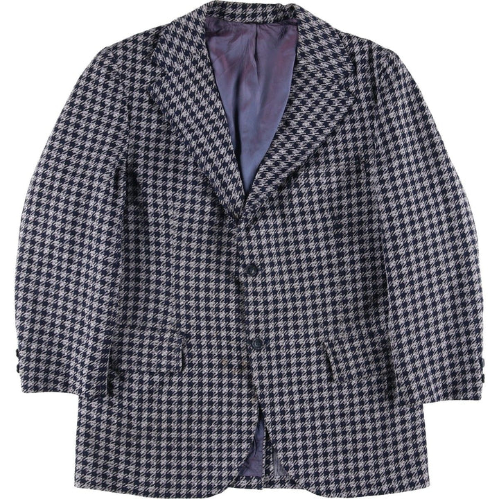 The Denver Houndstooth Pattern Tailored Jacket, Men's Size Small unclear gray type Vintage Second Hand