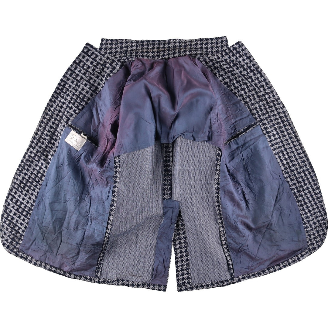 The Denver Houndstooth Pattern Tailored Jacket, Men's Size Small unclear gray type Vintage Second Hand