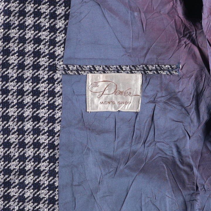 The Denver Houndstooth Pattern Tailored Jacket, Men's Size Small unclear gray type Vintage Second Hand
