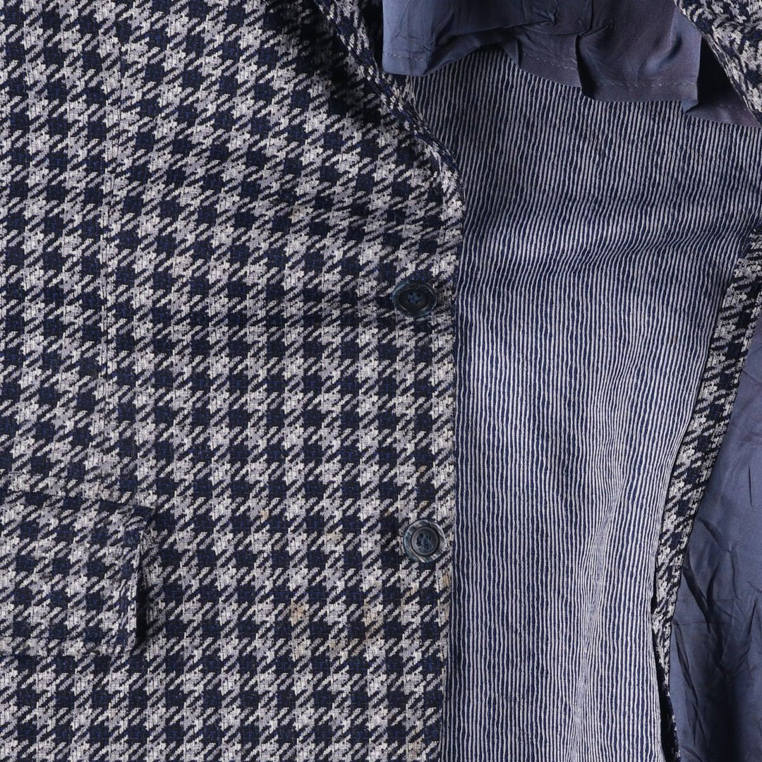 The Denver Houndstooth Pattern Tailored Jacket, Men's Size Small unclear gray type Vintage Second Hand