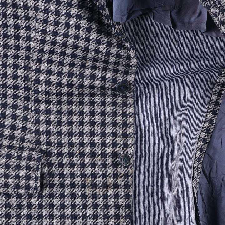 The Denver Houndstooth Pattern Tailored Jacket, Men's Size Small unclear gray type Vintage Second Hand
