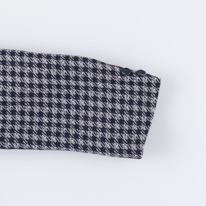 The Denver Houndstooth Pattern Tailored Jacket, Men's Size Small unclear gray type Vintage Second Hand