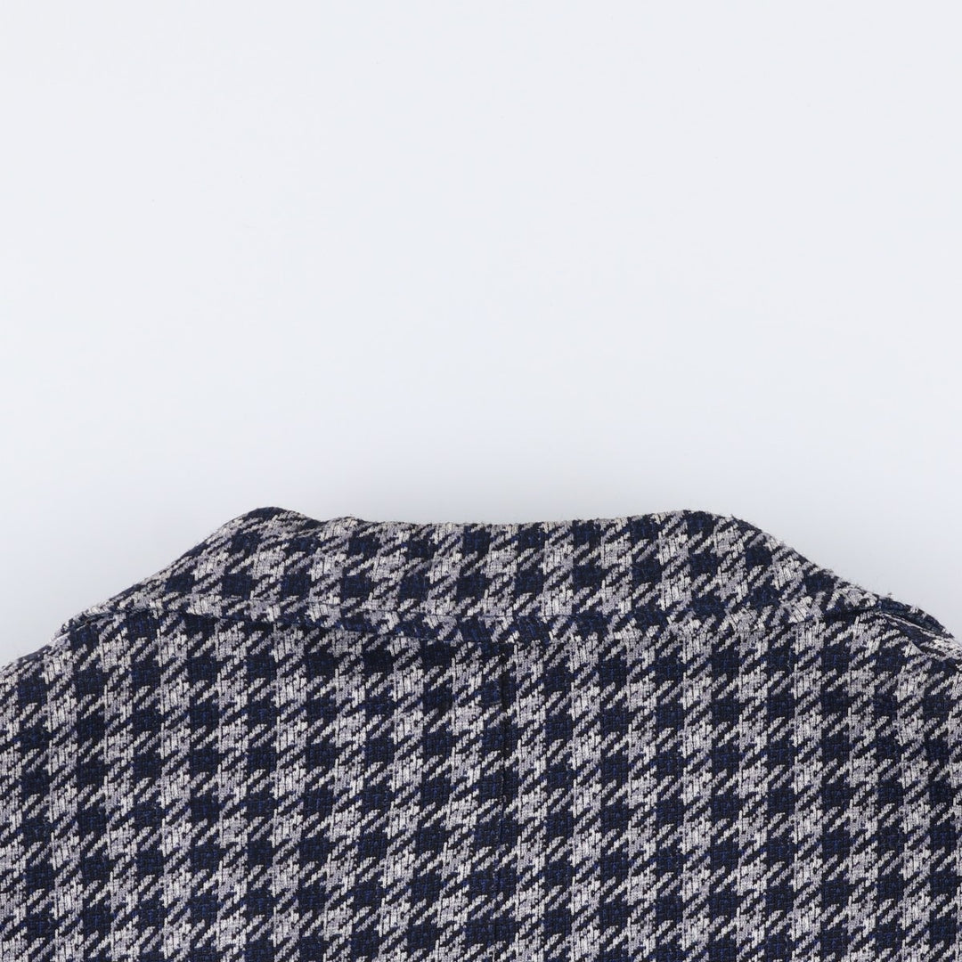 The Denver Houndstooth Pattern Tailored Jacket, Men's Size Small unclear gray type Vintage Second Hand