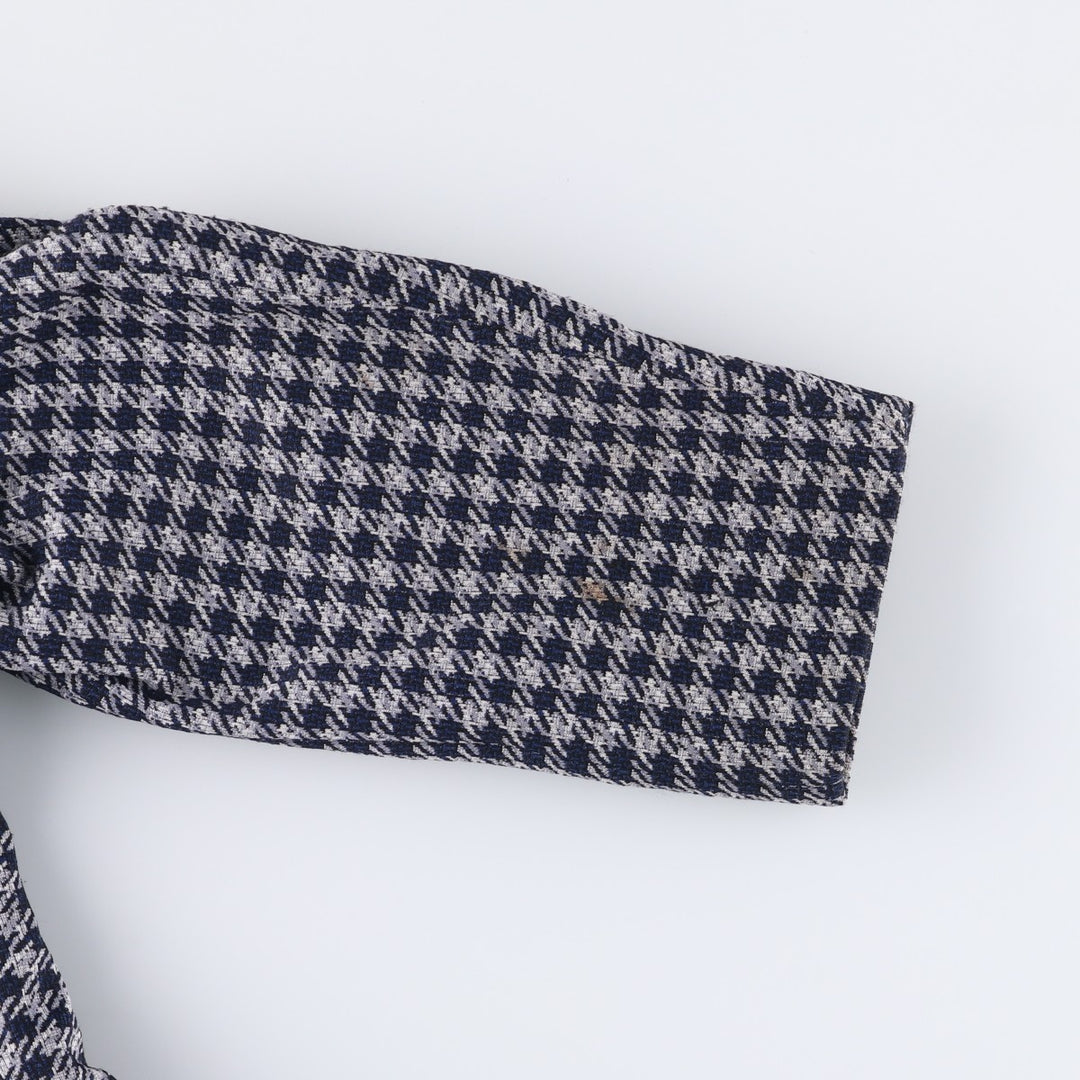 The Denver Houndstooth Pattern Tailored Jacket, Men's Size Small unclear gray type Vintage Second Hand