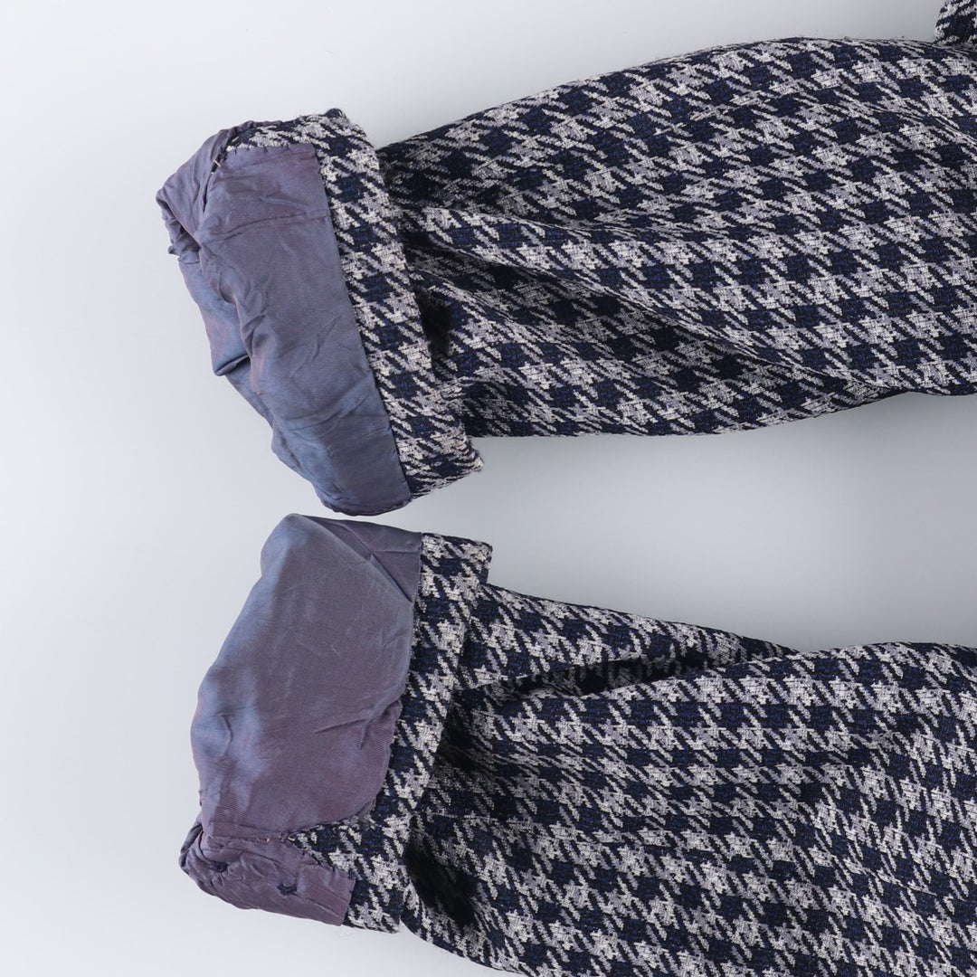 The Denver Houndstooth Pattern Tailored Jacket, Men's Size Small unclear gray type Vintage Second Hand