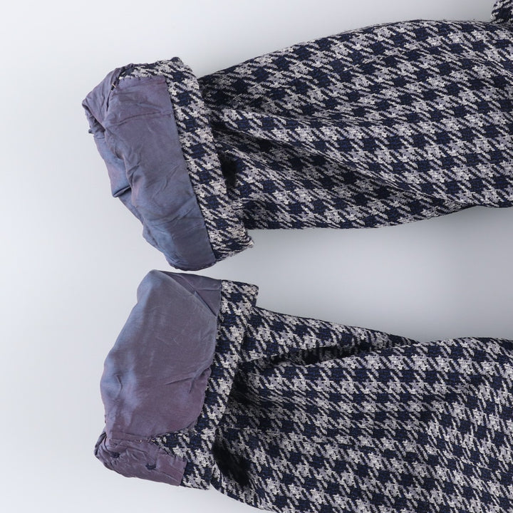 The Denver Houndstooth Pattern Tailored Jacket, Men's Size Small unclear gray type Vintage Second Hand