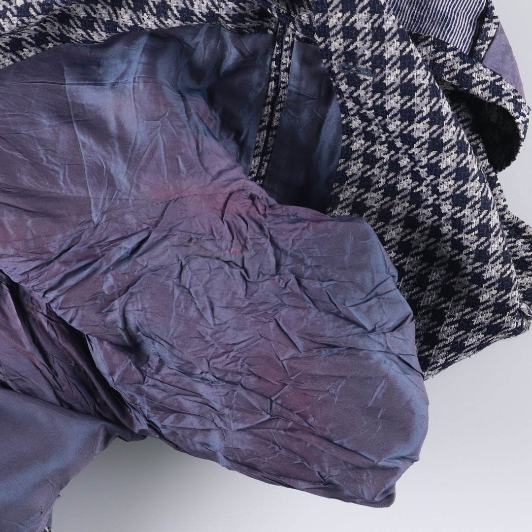 The Denver Houndstooth Pattern Tailored Jacket, Men's Size Small unclear gray type Vintage Second Hand