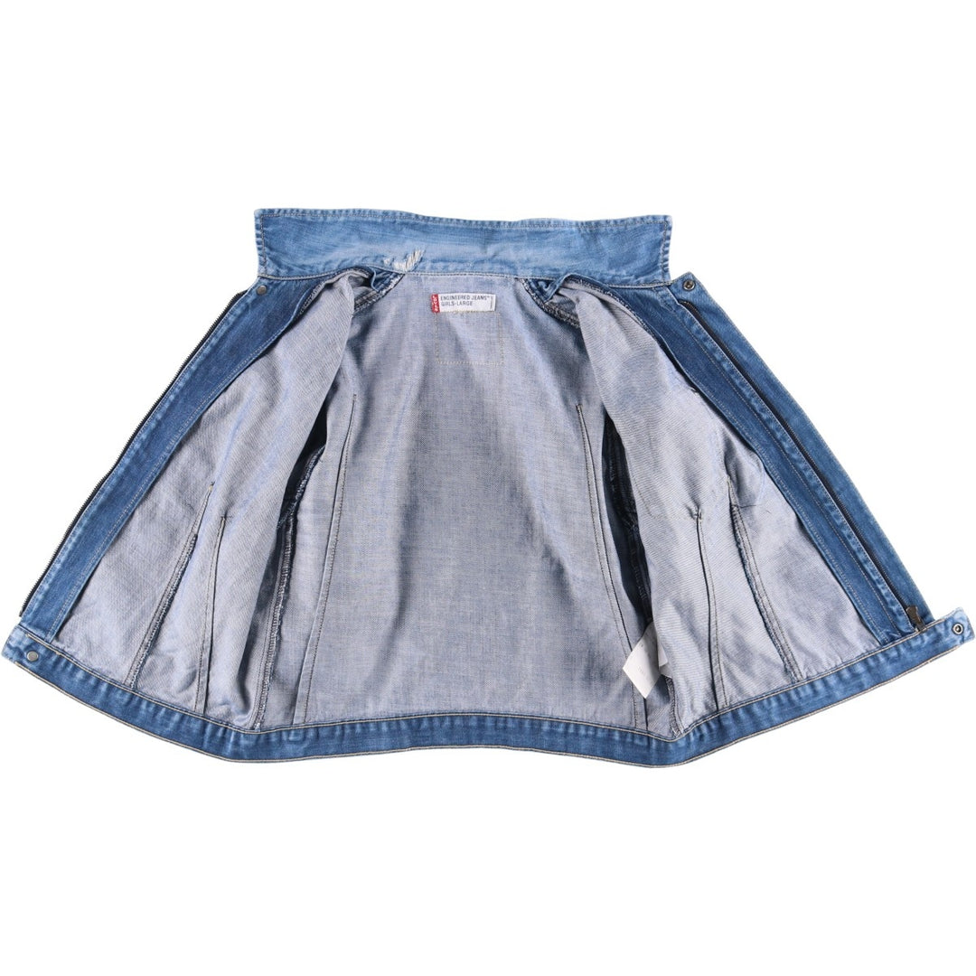 Levi's Engineered Euro Model Denim Zip-Up Jacket, Women's Size L cotton blue type Vintage Second Hand