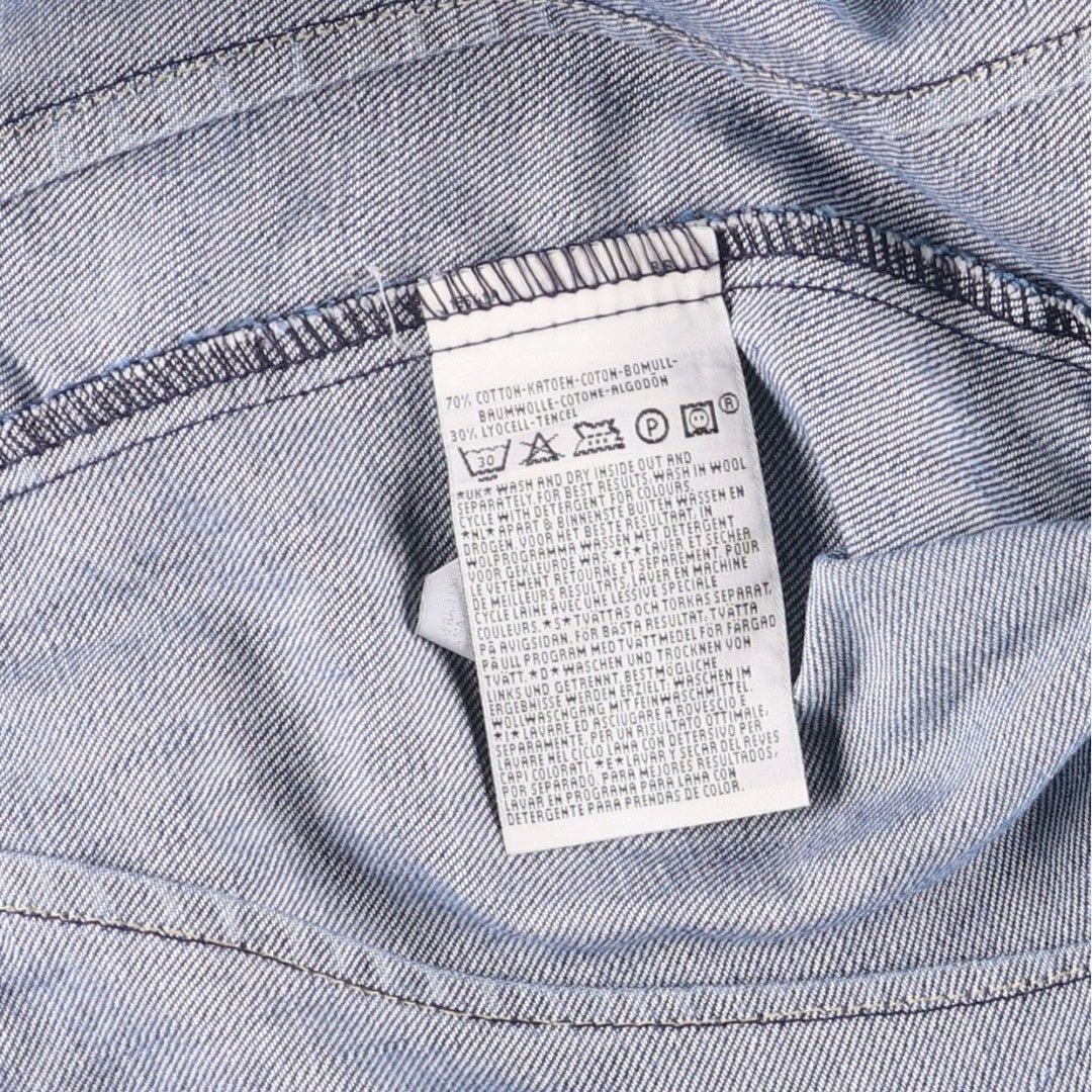 Levi's Engineered Euro Model Denim Zip-Up Jacket, Women's Size L cotton blue type Vintage Second Hand