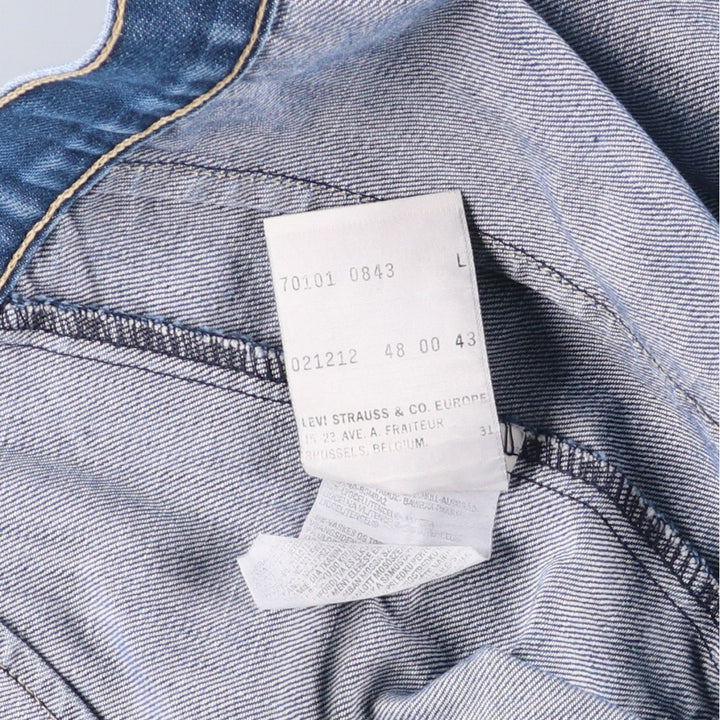 Levi's Engineered Euro Model Denim Zip-Up Jacket, Women's Size L cotton blue type Vintage Second Hand