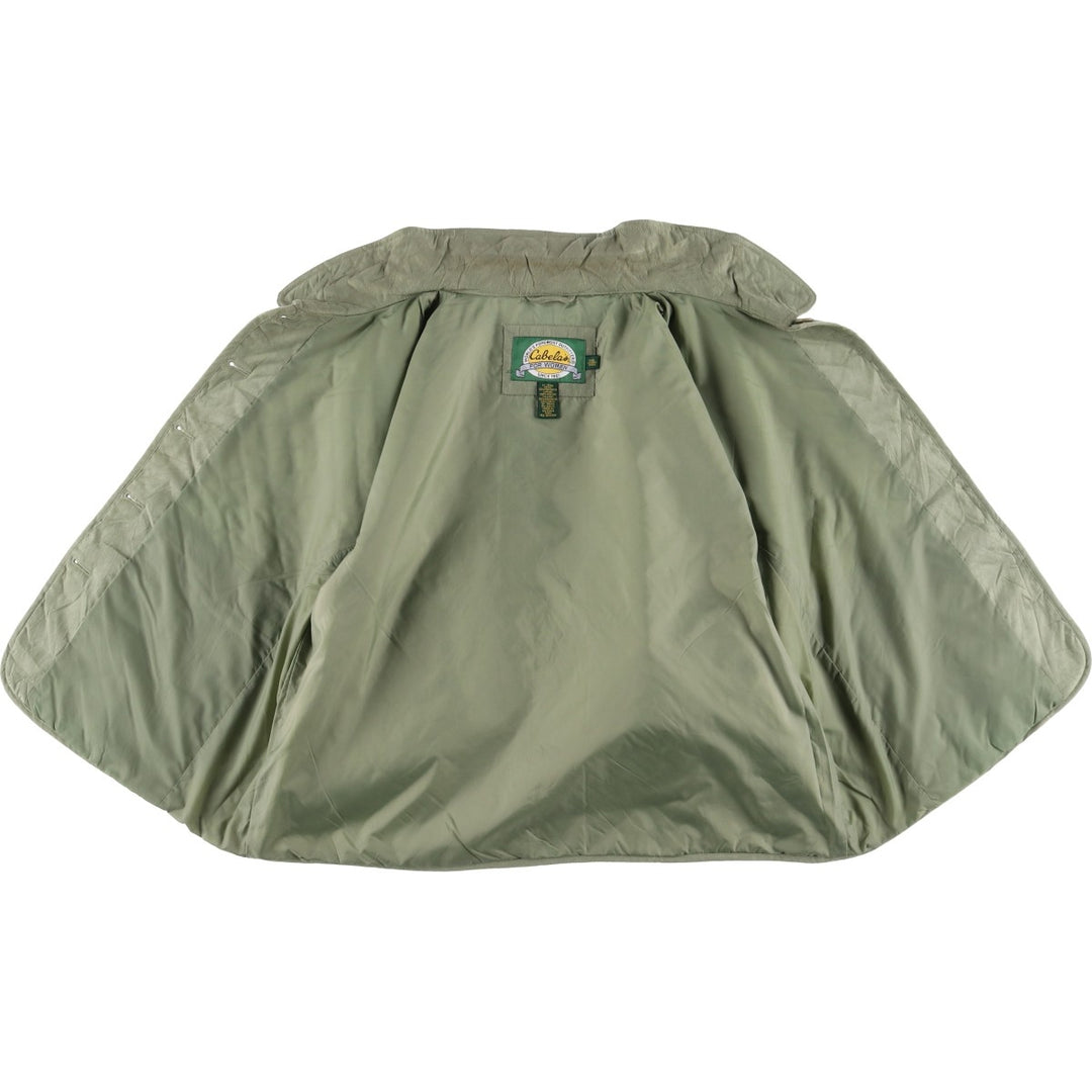 90s-00'S Cabelas Quilted Puffer Jacket, Women's, XXL, Vintage polyester Khaki type sage green Vintage Second Hand