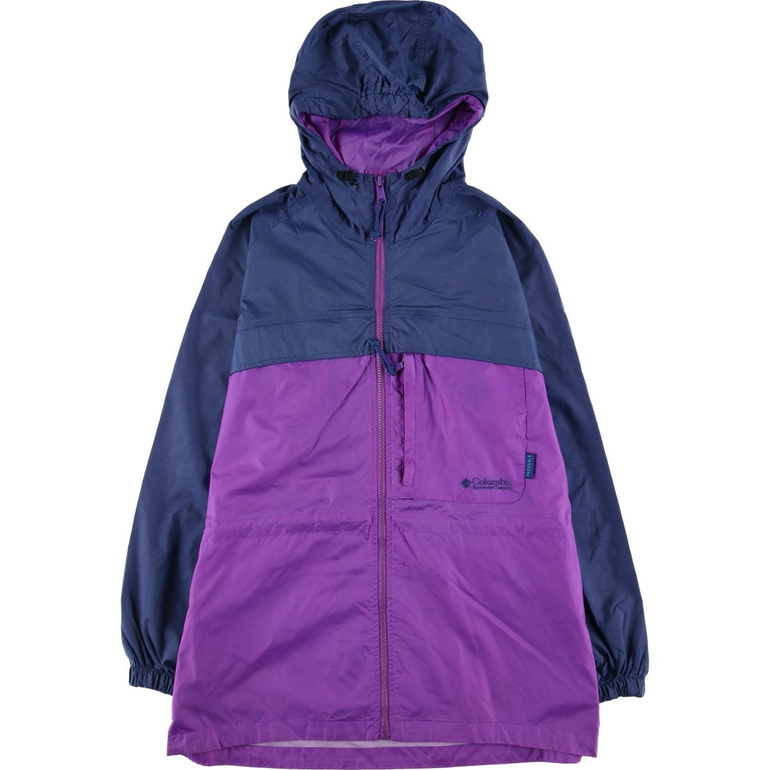 90s-00'S Vintage Columbia PACKABLE Mountain Parka Shell Jacket, Women's Size Medium Nylon purple type Vintage Second Hand