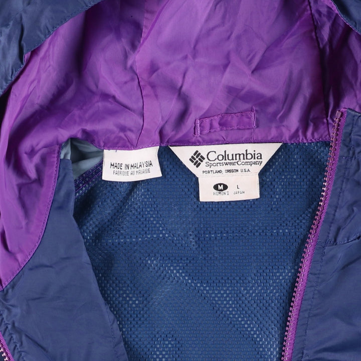 90s-00'S Vintage Columbia PACKABLE Mountain Parka Shell Jacket, Women's Size Medium Nylon purple type Vintage Second Hand