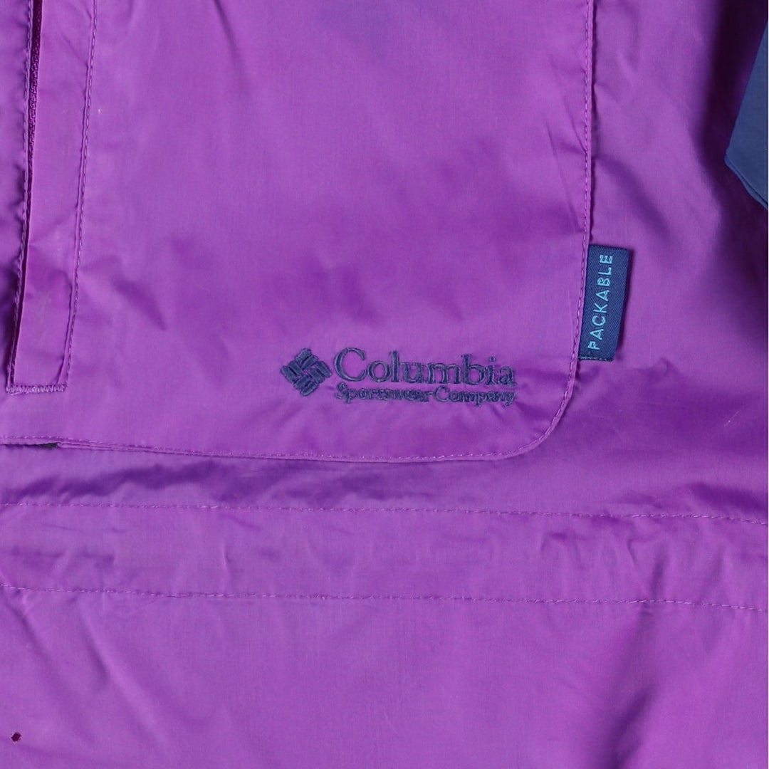 90s-00'S Vintage Columbia PACKABLE Mountain Parka Shell Jacket, Women's Size Medium Nylon purple type Vintage Second Hand