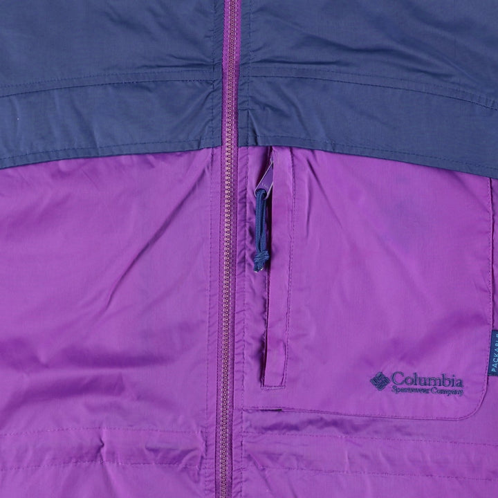 90s-00'S Vintage Columbia PACKABLE Mountain Parka Shell Jacket, Women's Size Medium Nylon purple type Vintage Second Hand