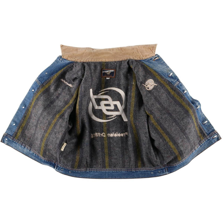 Vintage Mustang Storm Rider denim jacket, made in Canada, men's size XL cotton blue type Vintage Second Hand