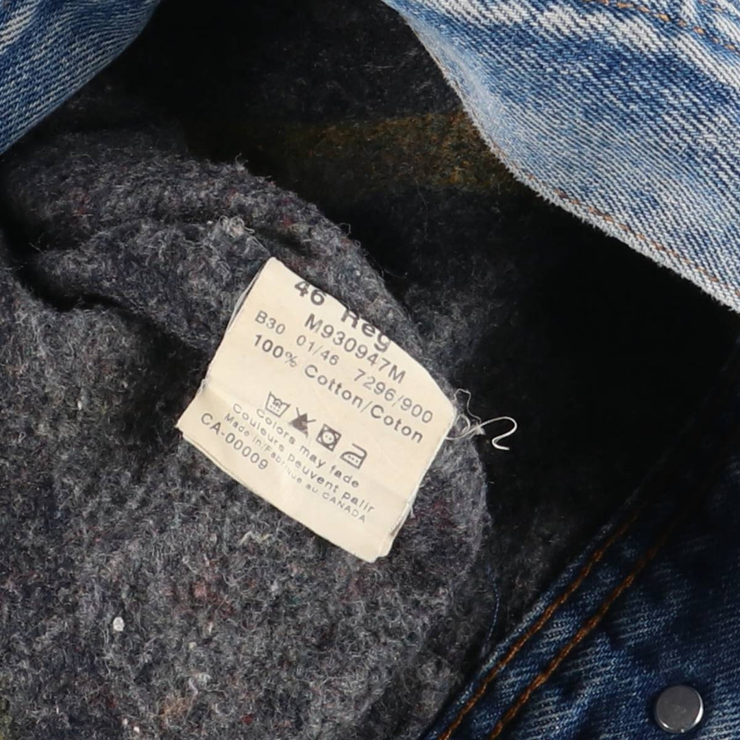 Vintage Mustang Storm Rider denim jacket, made in Canada, men's size XL cotton blue type Vintage Second Hand